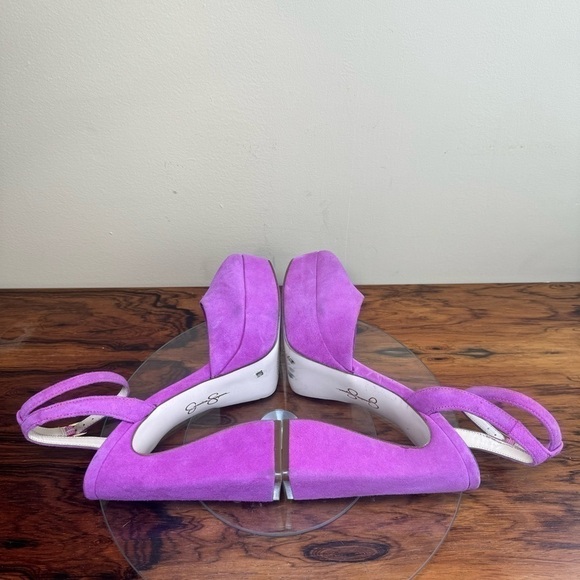 Jessica Simpson Deirae Suede Ankle Strap Platform Pump in Orchid - Picture 13 of 16